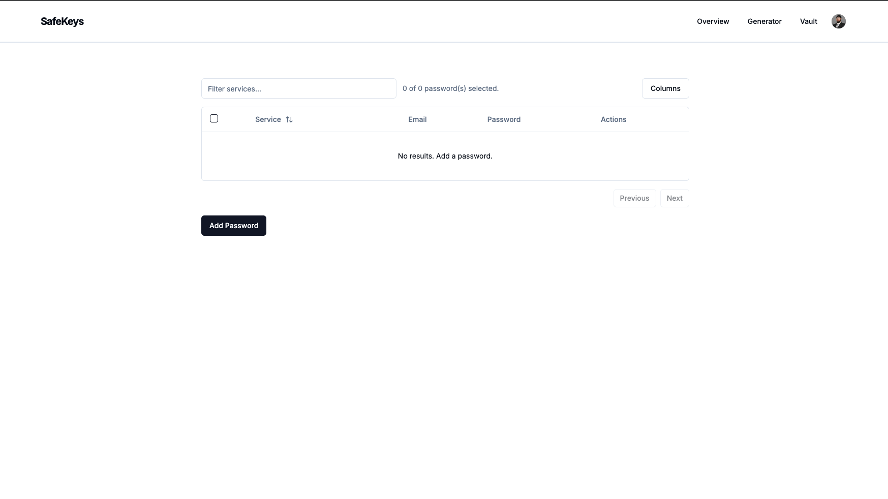 Secure Password Manager screenshot