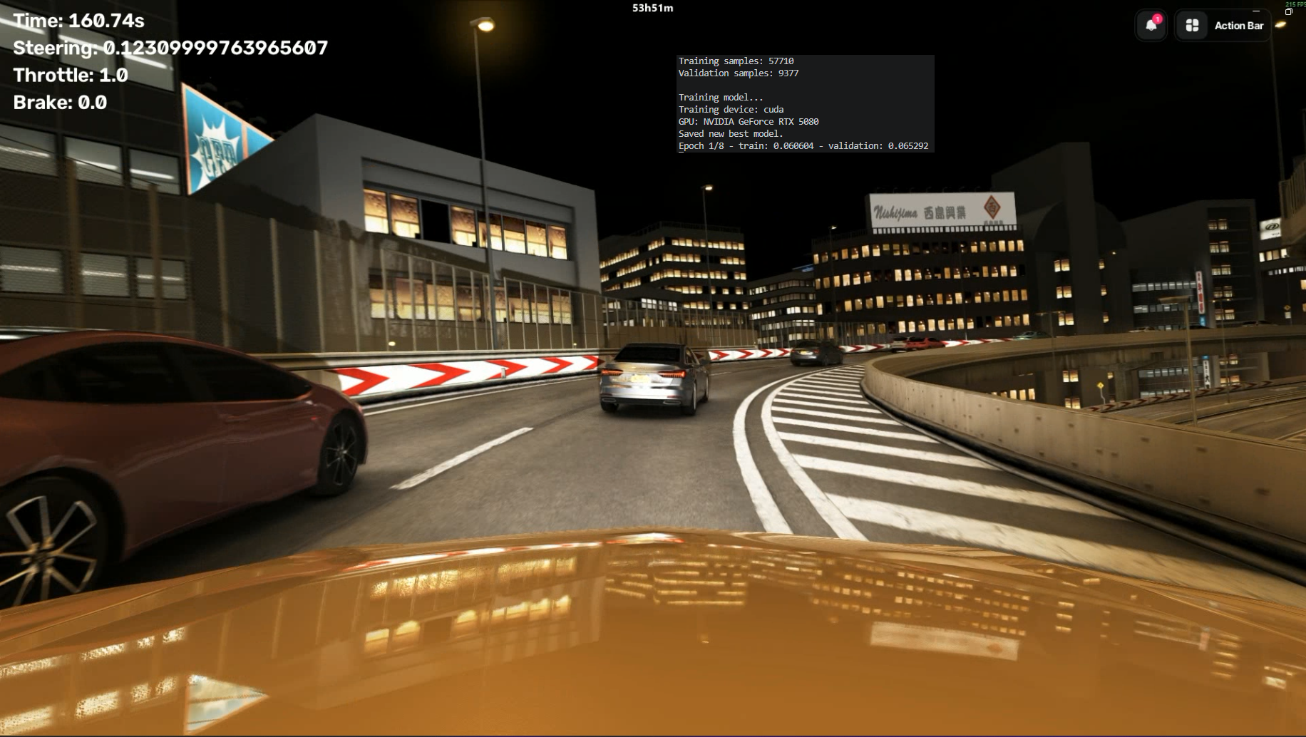 Vision-Based Autonomous Driving Agent screenshot